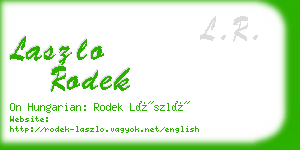 laszlo rodek business card